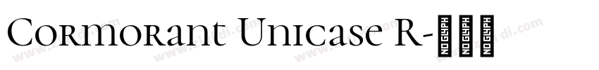 Cormorant Unicase R字体转换